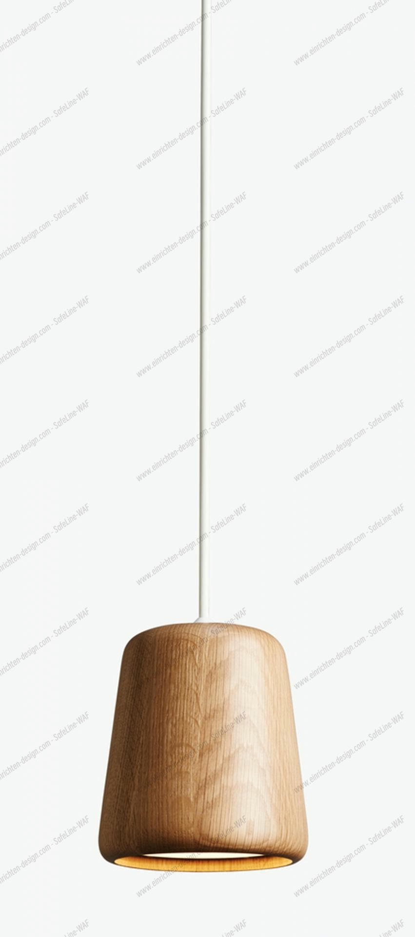 Material Pendant lamp Holz New Works-Eiche natur / weiß