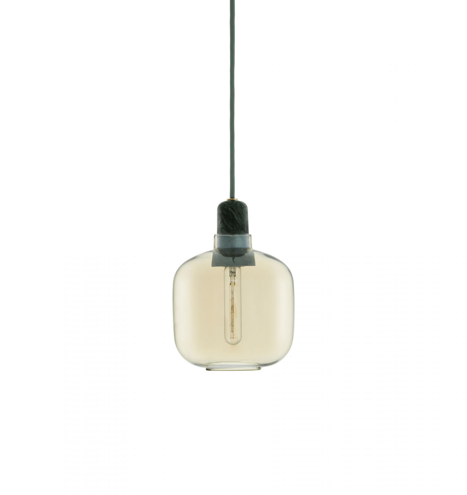 Amp Lamp Pendant light Normann Copenhagen Gold Green Ø 14 cm