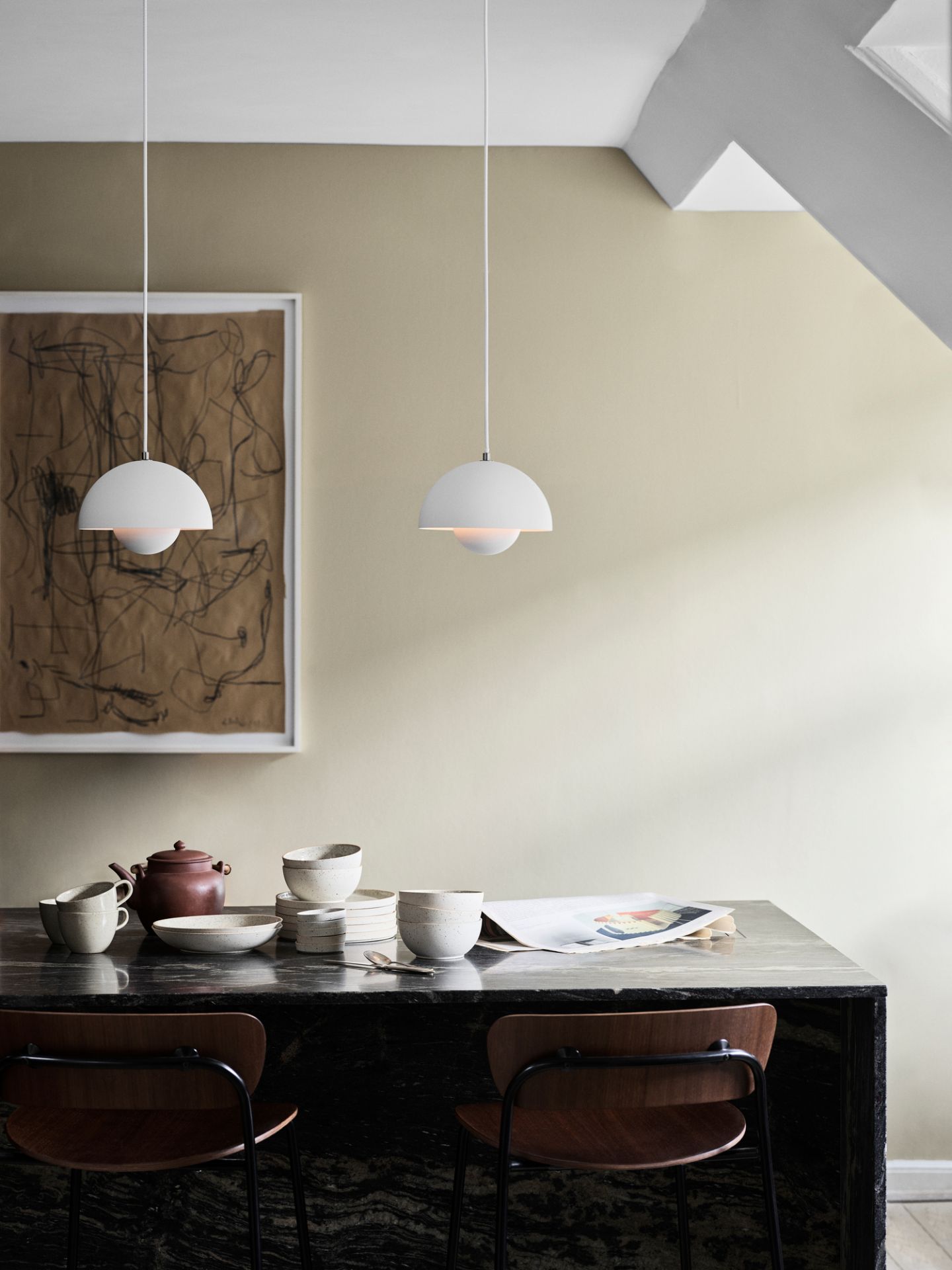 Flowerpot VP1 Pendant light AndTradition Light blue