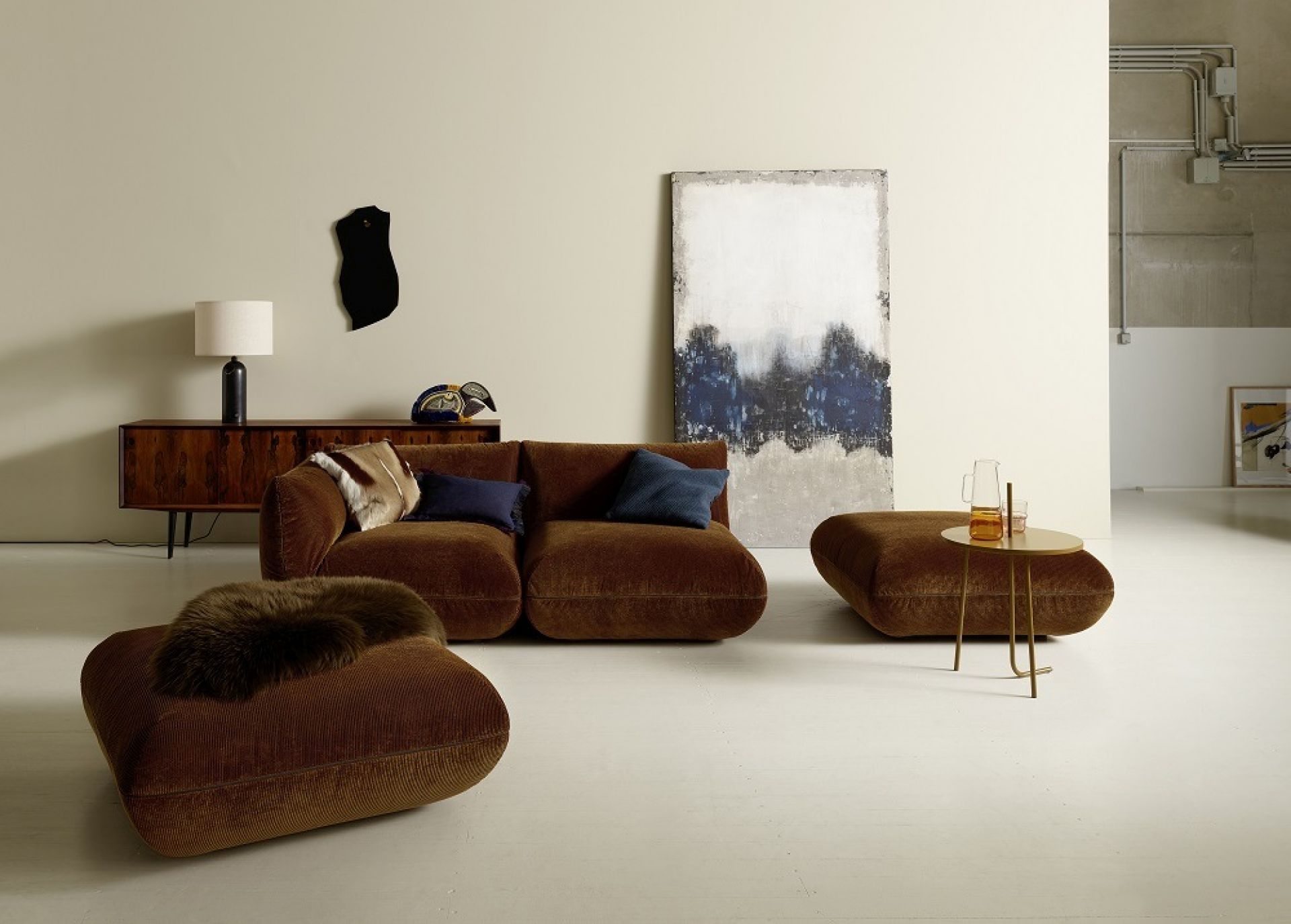 Jalis21 Sofa Fabric Cord Amber Cor