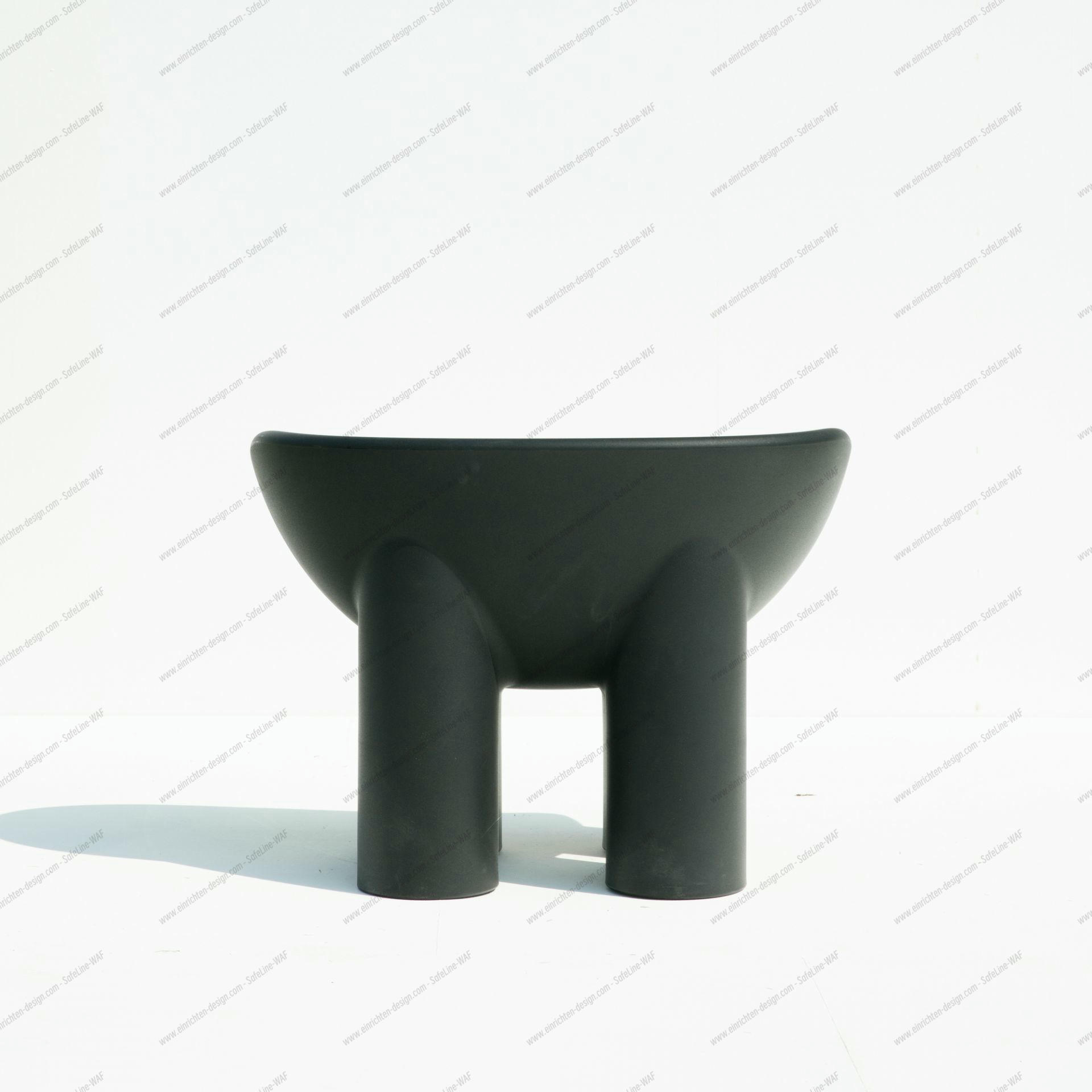 Roly Poly Armchair Driade Charcoal