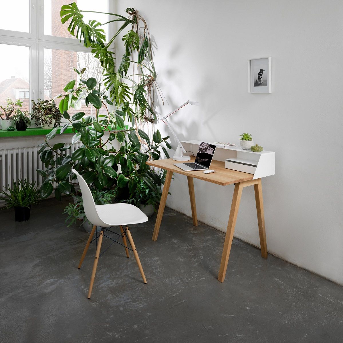 PS04 Secretary white/oak Müller Möbelfabrikation - QUICK SHIP