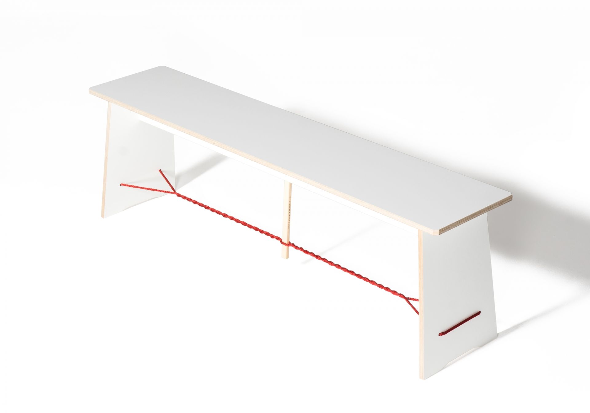 Langer Max bench 90 cm black rope red Nils Holger Moormann
