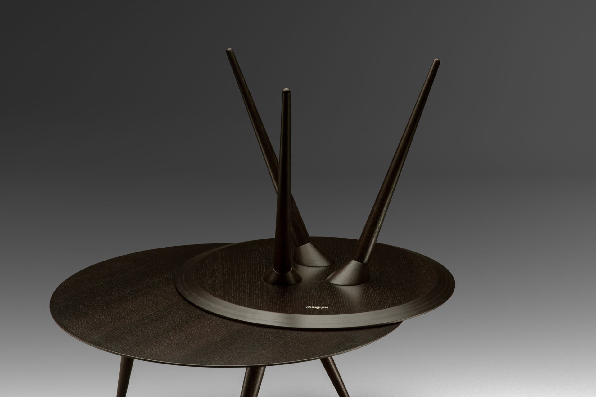 Turn high side table natural oak Maigrau