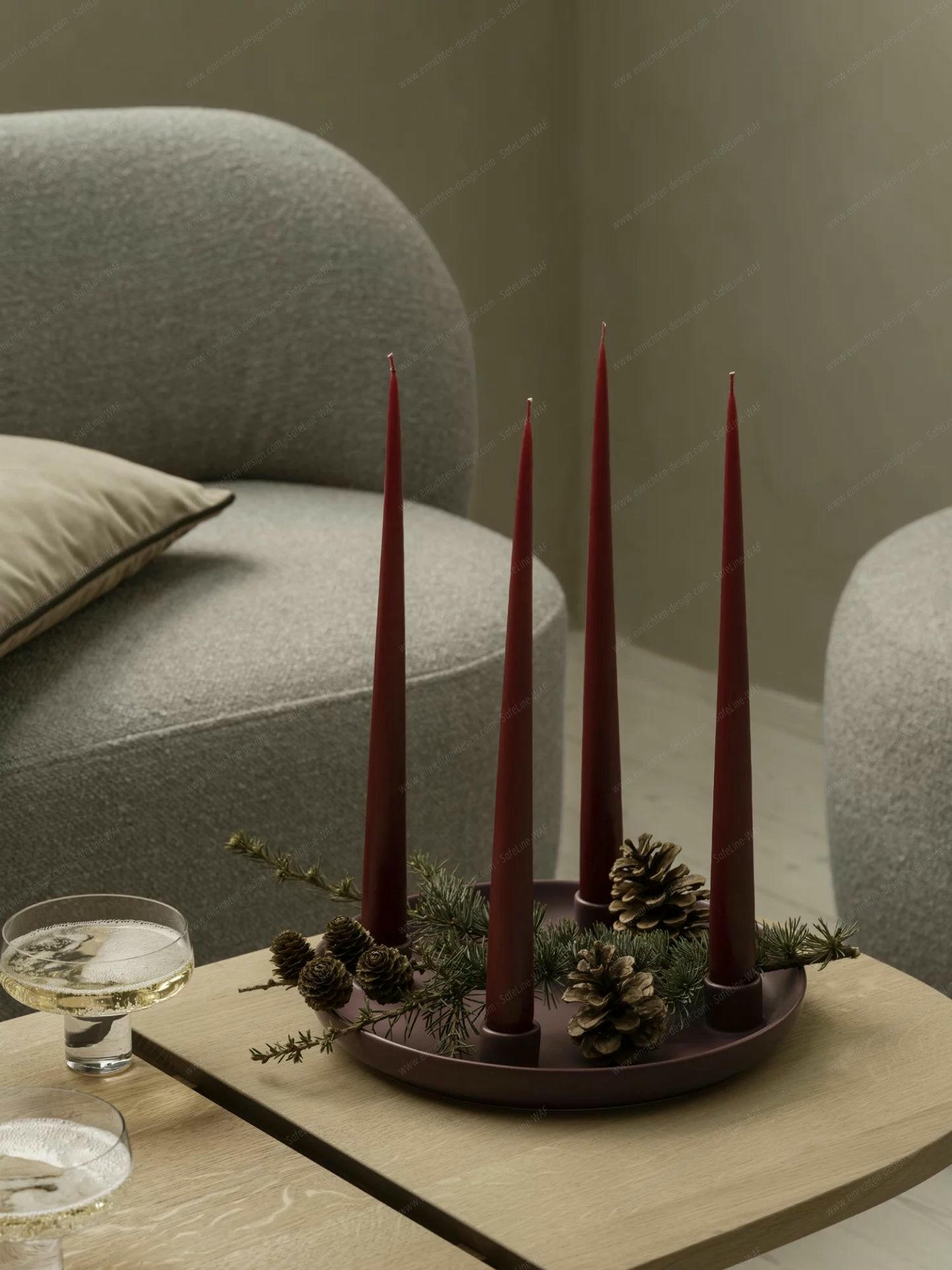 Kuon 2-seater sofa Blomus Boucla - Shitake 