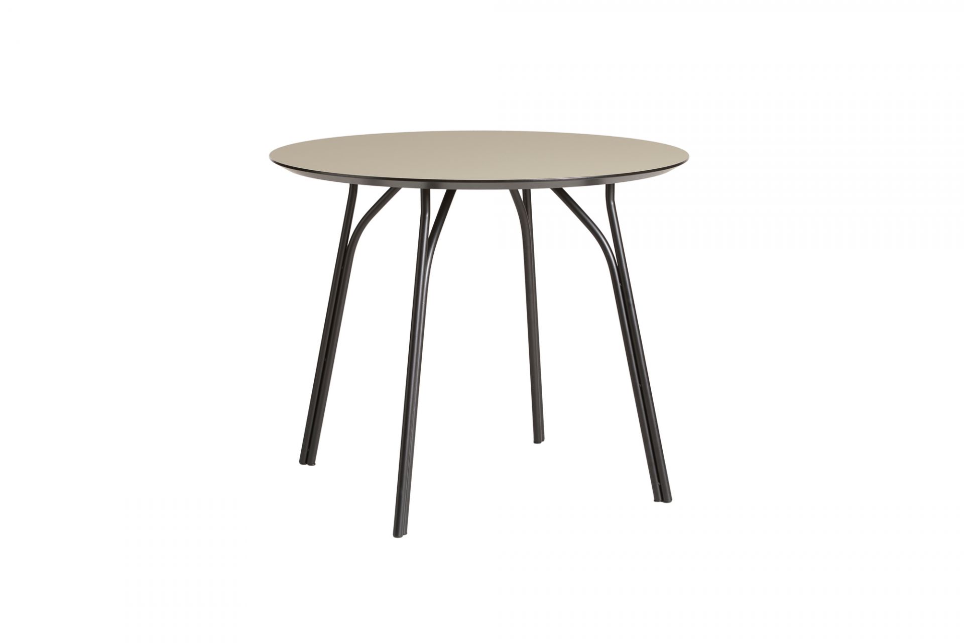 Tree Dining Table Ø90 Tabletop Beige Legs Black Woud