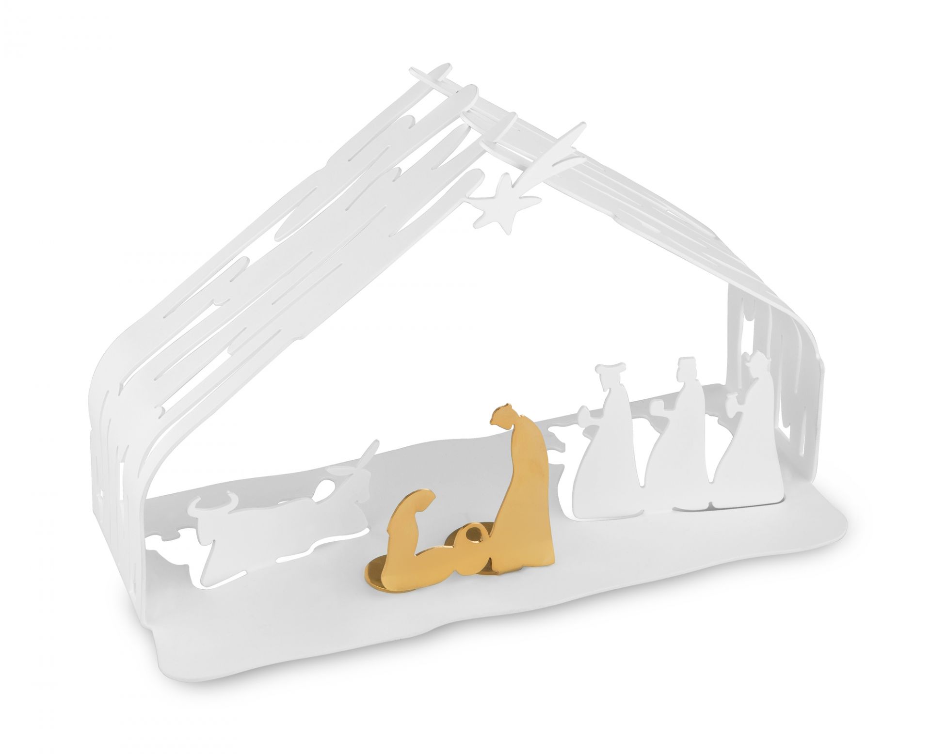 Bark nativity scene white Alessi SINGLE PIECE