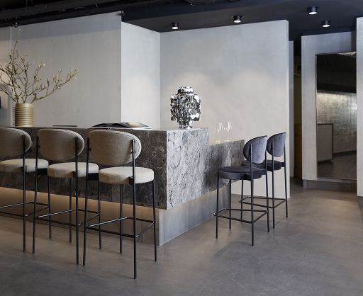 Series 430 Bar Stool Bar stool 75 cm BLACK / REMIX 123 Verpan SINGLE PIECES