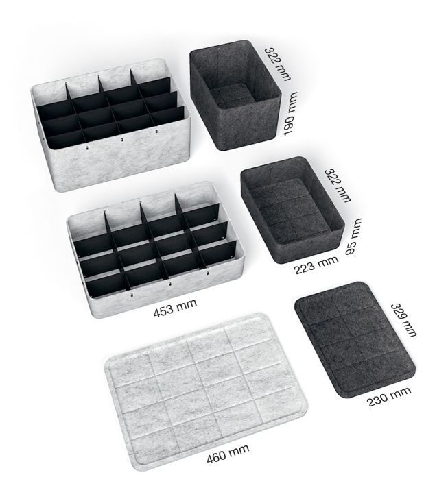 USM Haller Inos Box high with tray