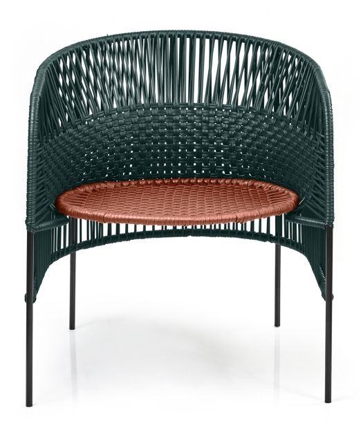 Caribe Chic Lounge Chair Lounge Chair Outdoor ames  Moss green / Copper / Black