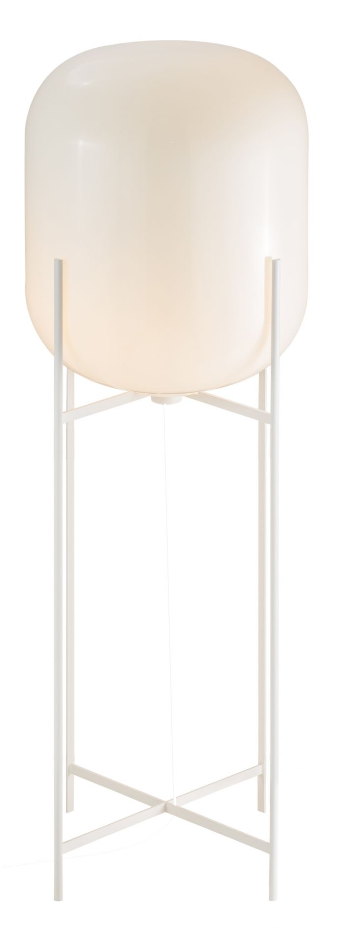 Oda Big floor lamp white frame - white glass  Pulpo