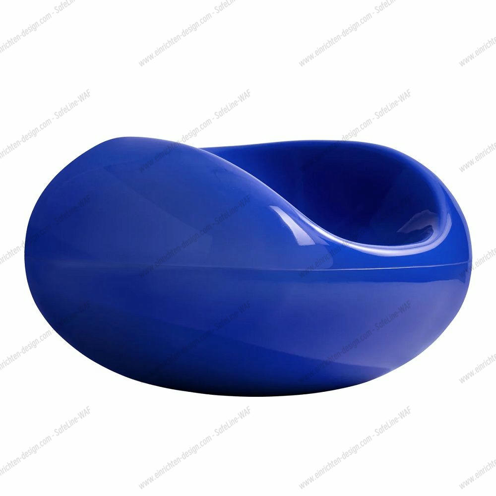 Blauer Pastil Stuhl von Eero Aarnio: Moderner Designklassiker, bequemer Sessel in außergewöhnlicher Form.