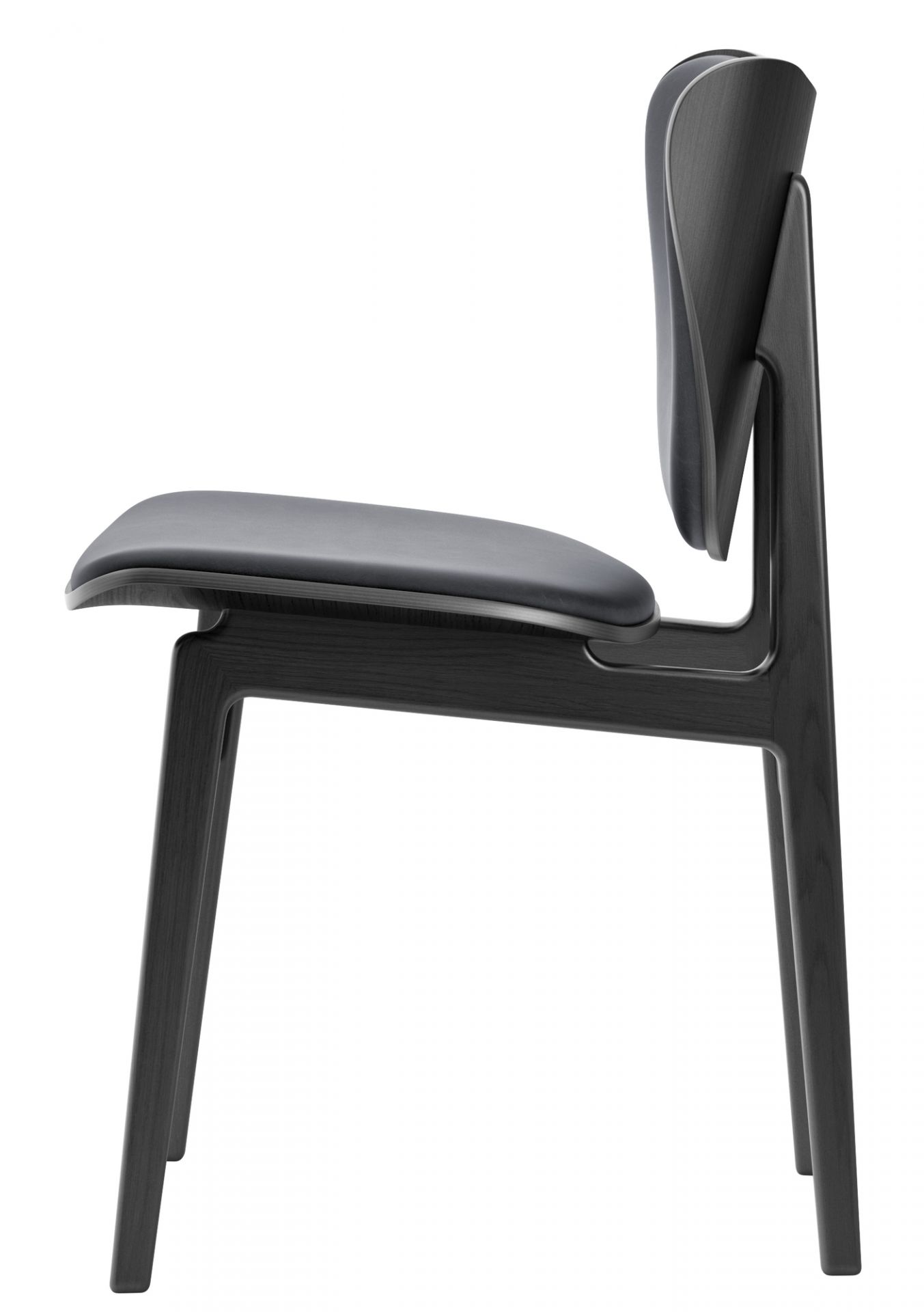 Elephant Dining Chair Leather Cover Norr11 Oak black Vintage Leather Anthracite