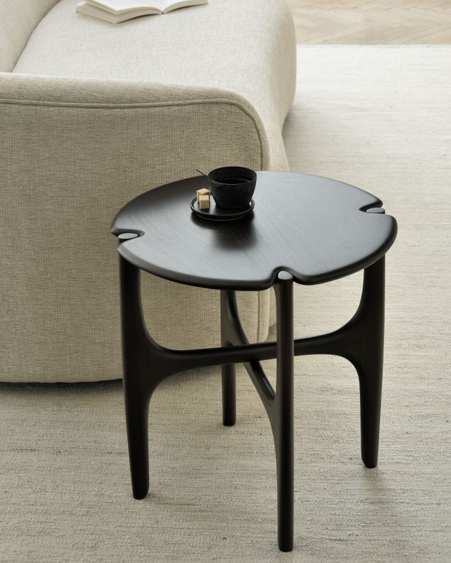 PI Side Table Mahogany Dark Brown Lacquered Ethnicraft