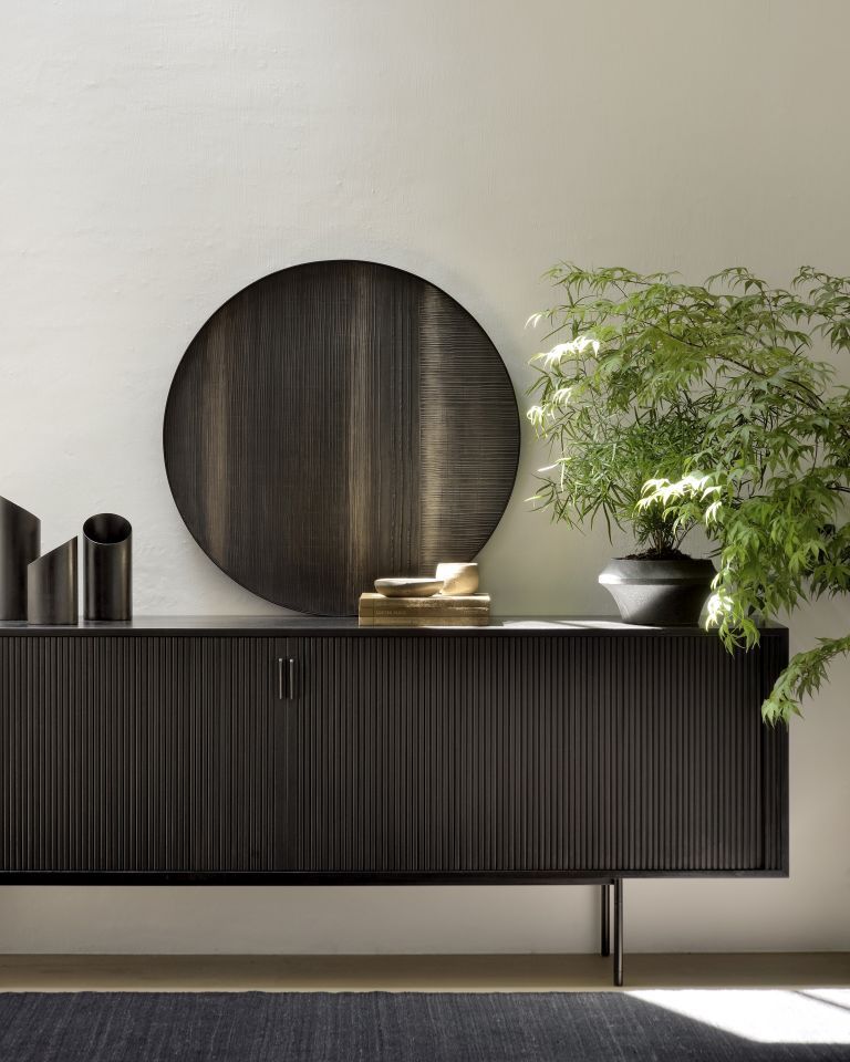Roller Max Sideboard with 2 Doors Teak Black Ethnicraft