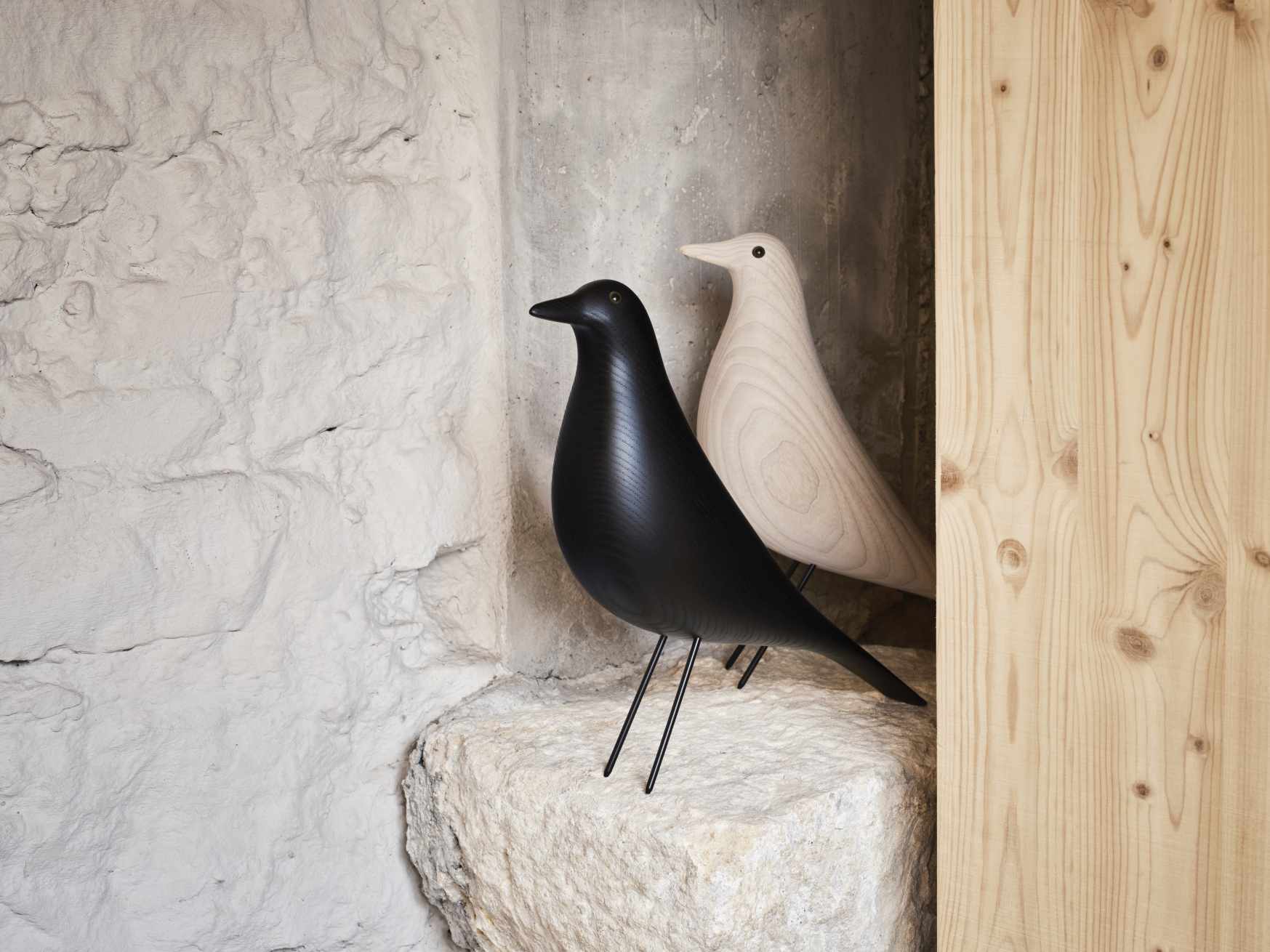 Eames House Bird sculpture white oiled ash Vitra