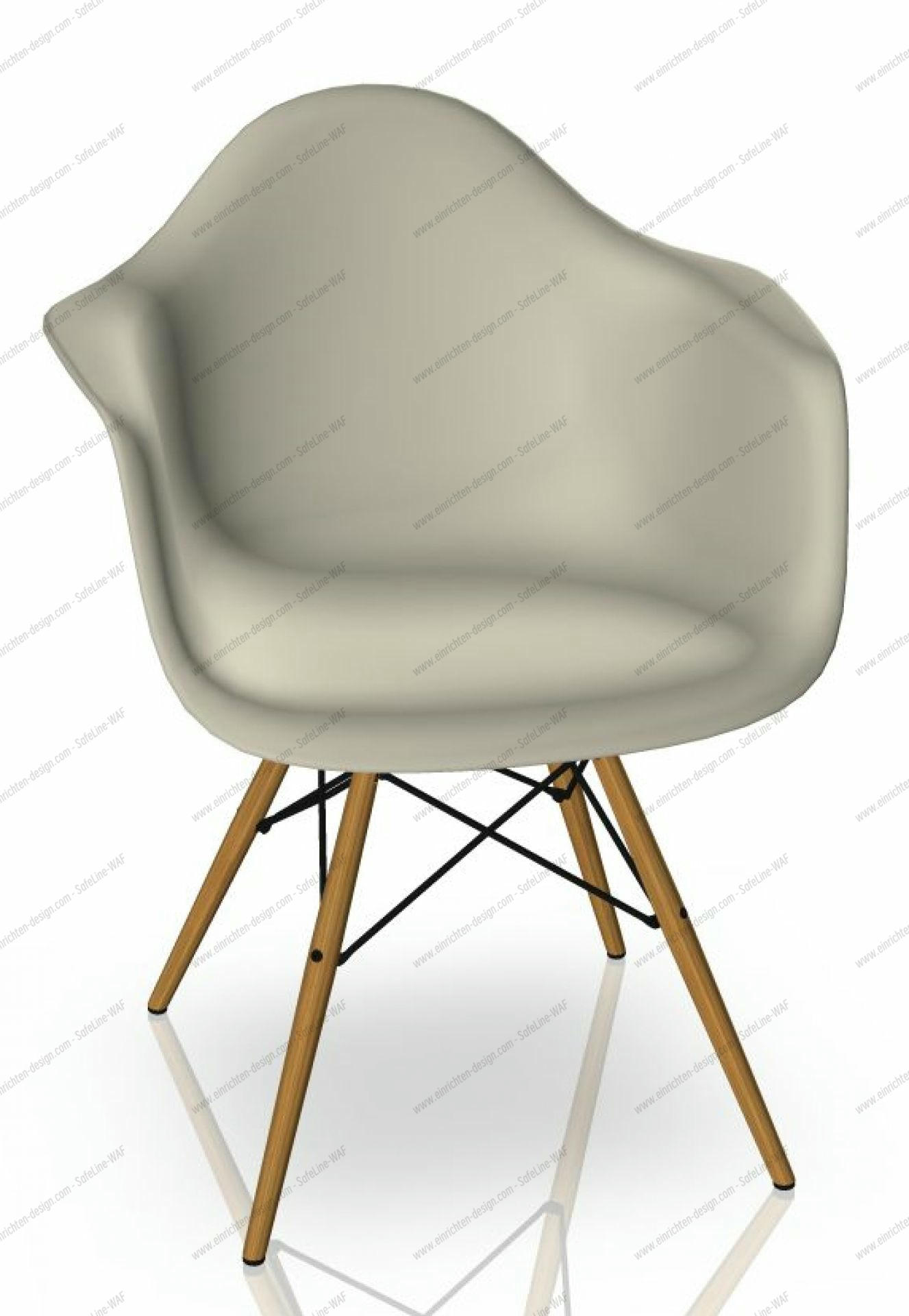 Eames Plastic Arm Chair DAW Chair Vitra Ash - Pebble