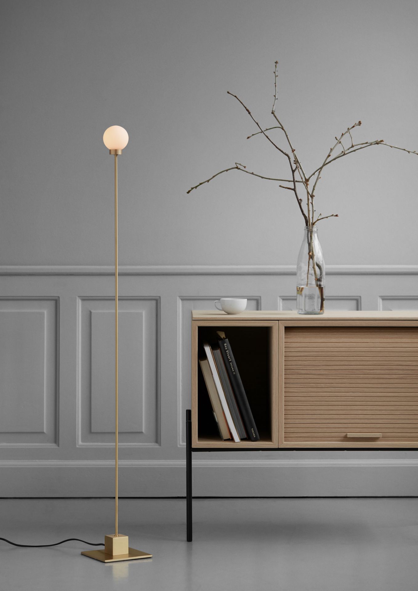 Snowball Floor Floor Lamp black Northern