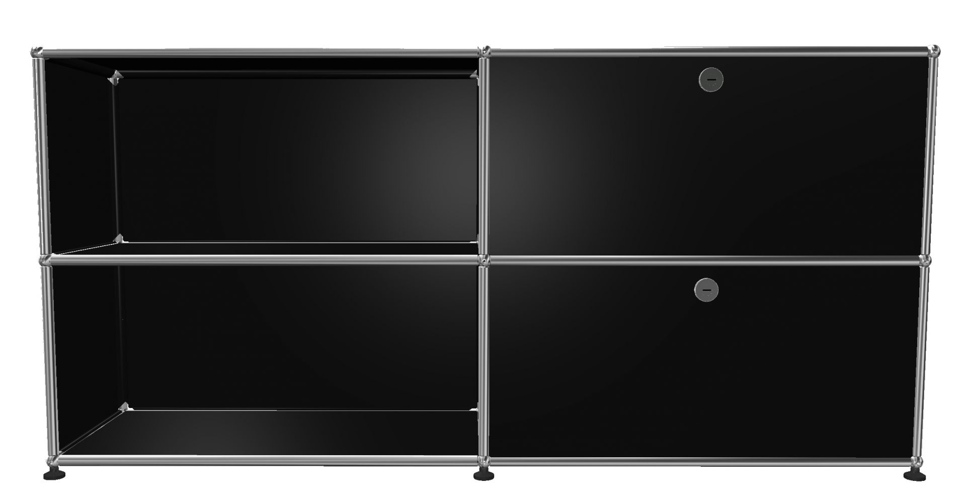 USM Haller Sideboard 2 Open / 2 Flaps Right Graphite black - FAST DELIVERY