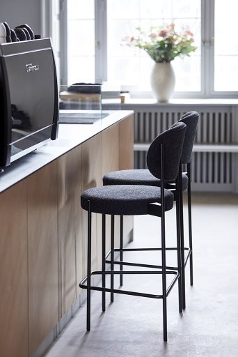 Series 430 Bar Stool Bar stool 75 cm BLACK / REMIX 123 Verpan SINGLE PIECES