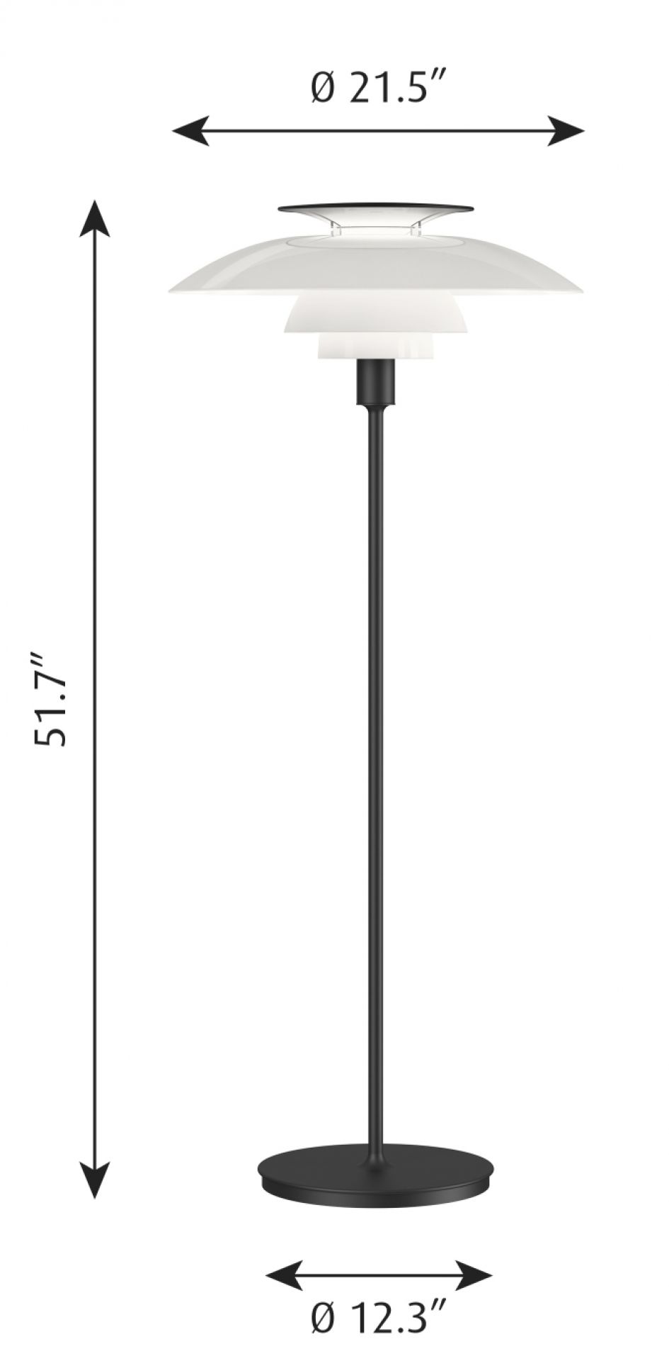  PH 80 Black or White floor lamp Louis Poulsen 