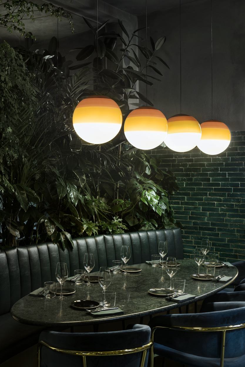Dipping Light 40 LED Pendant Light marset Green