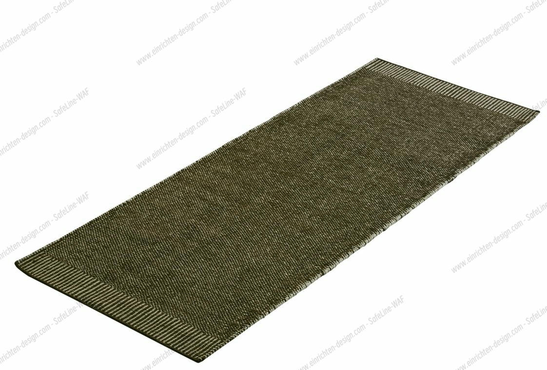Rombo Rug Carpet 75x200 cm Woud  White / moss green