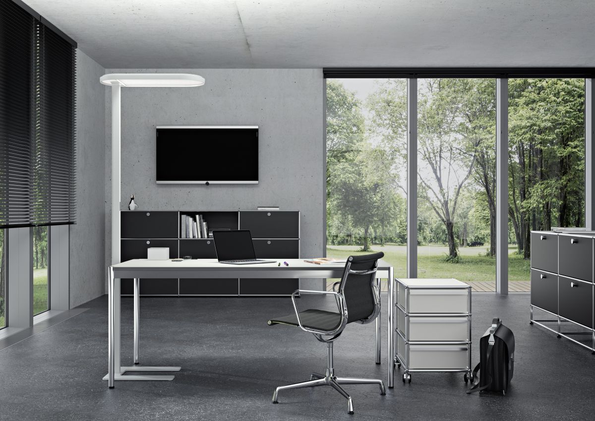Kido Floor lamp U-base black 3000K Belux