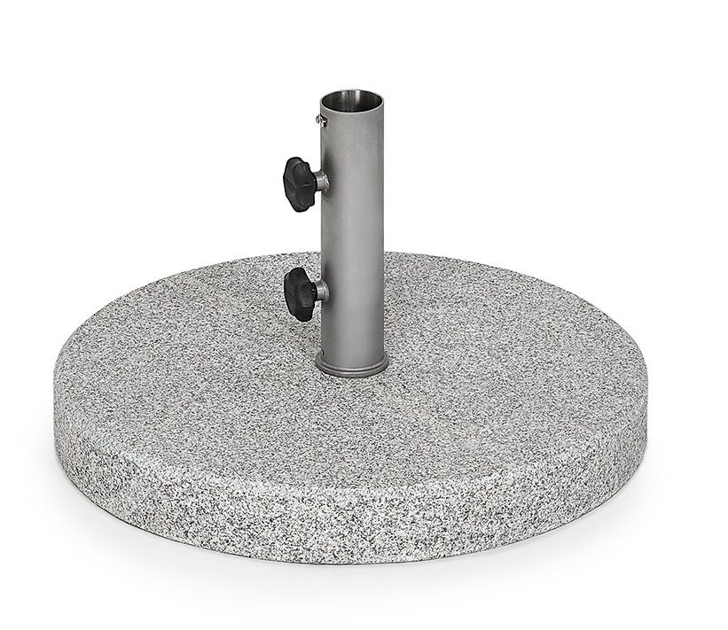 Base plate granite grey/white round Ø 70 cm for parasol Weishäupl