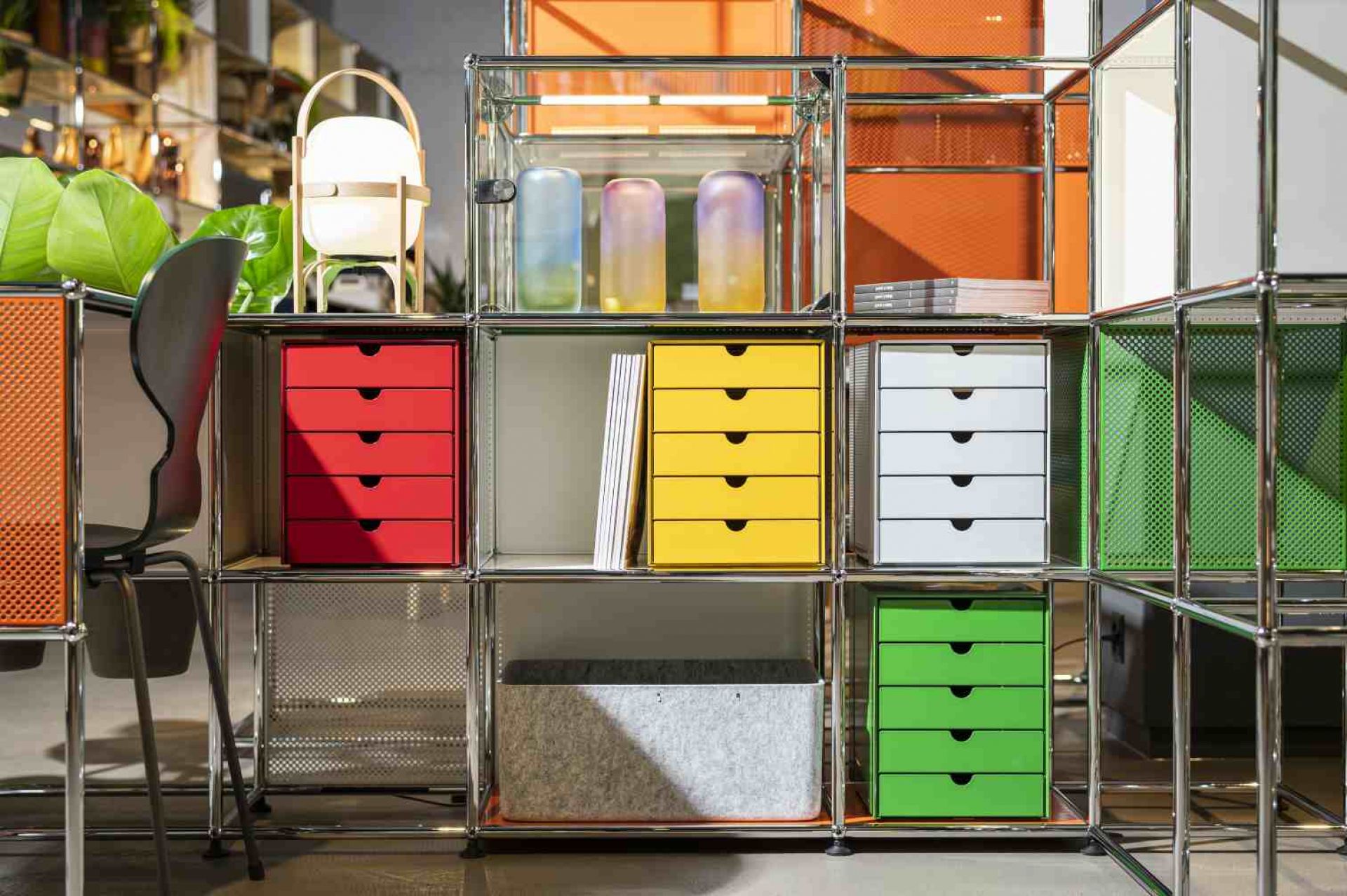 USM Haller Inos box set C4 with 5 closed trays Home Office