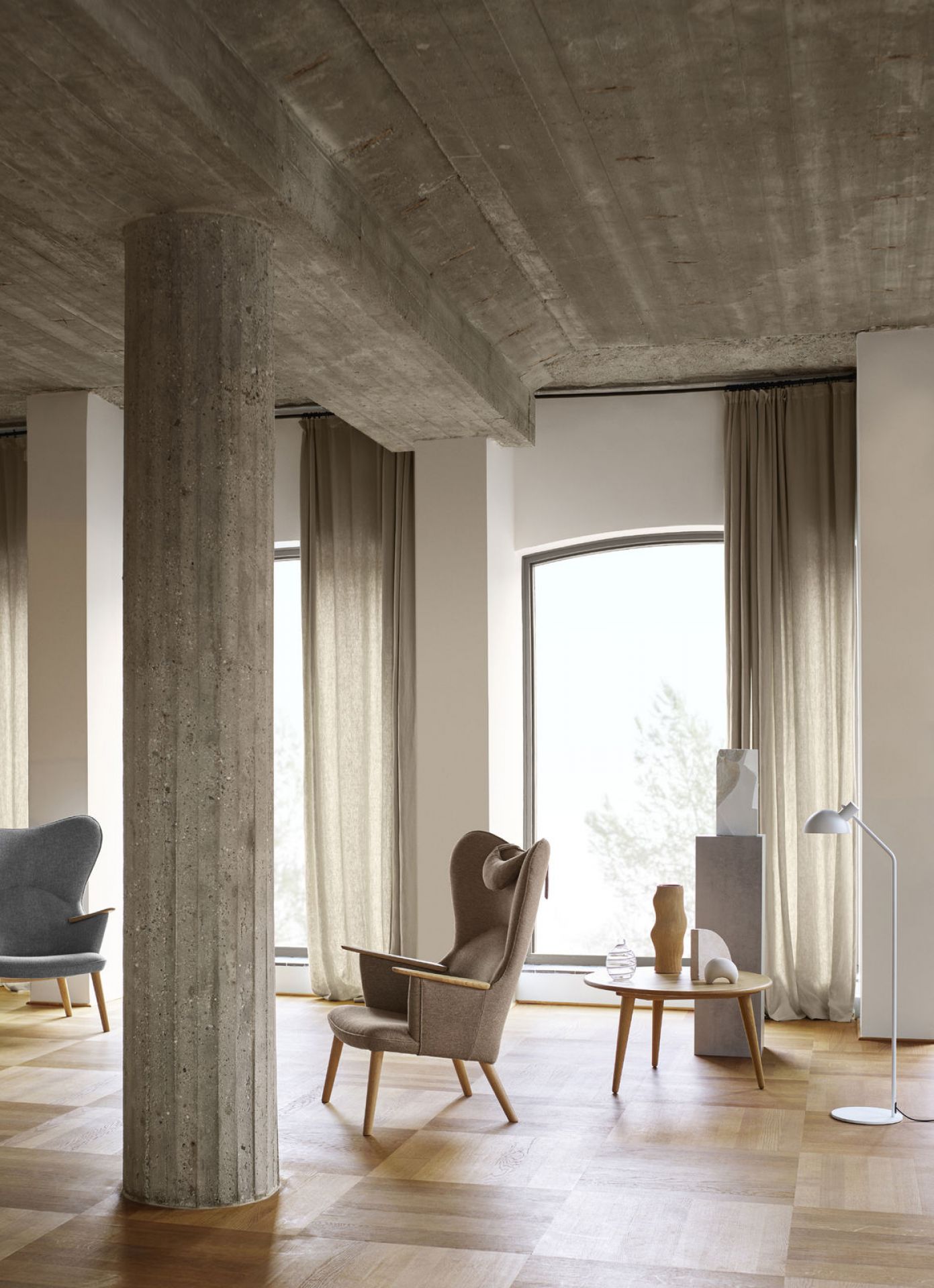 CH78 Mama Bear Lounge Chair Fiord 0271 Carl Hansen & Søn