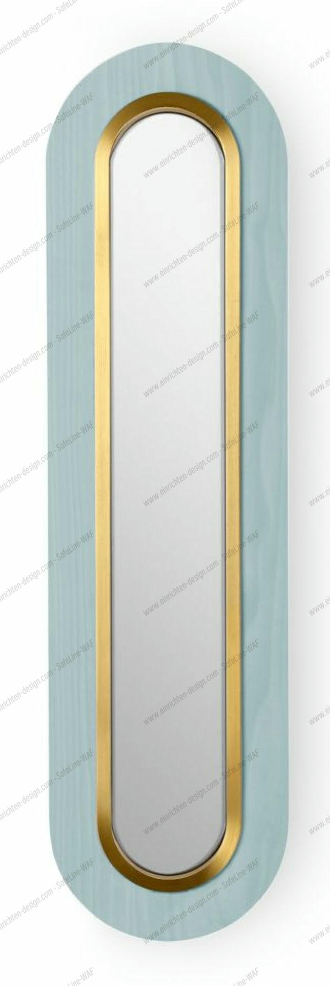 Lens LED Wall Lamp Superoval Metal Ring in Gold Sea Blue LZF Lamps
