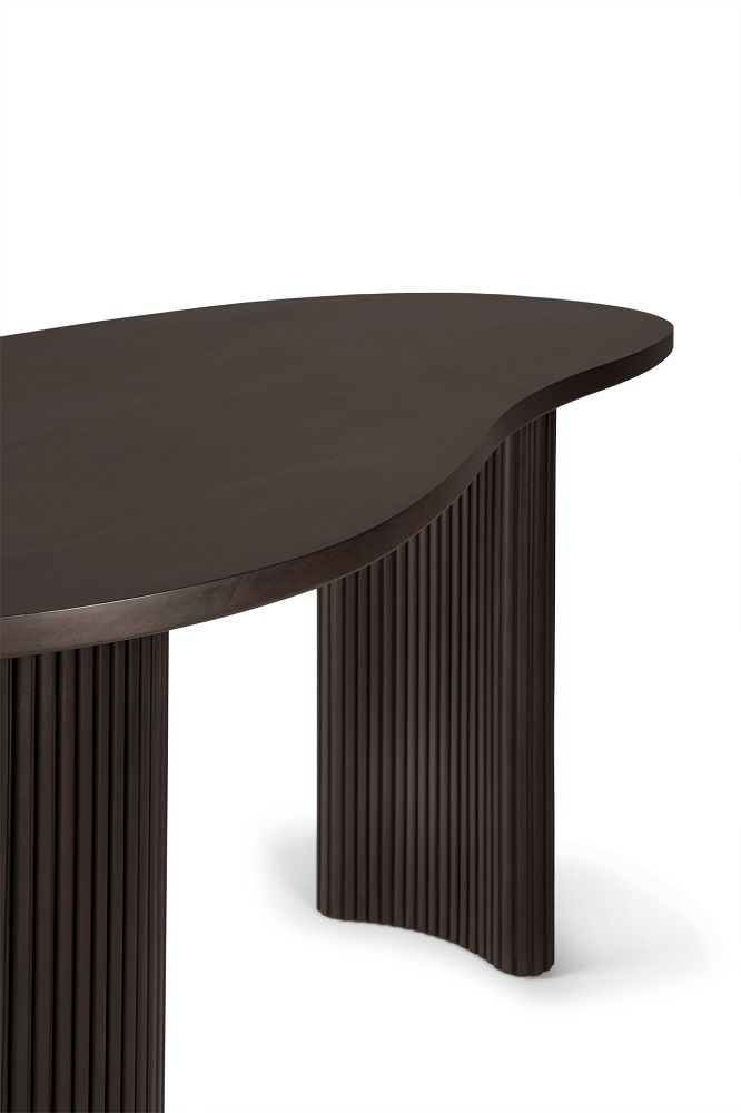 Boomerang Desk Mahogany Dark Brown Ethnicraft