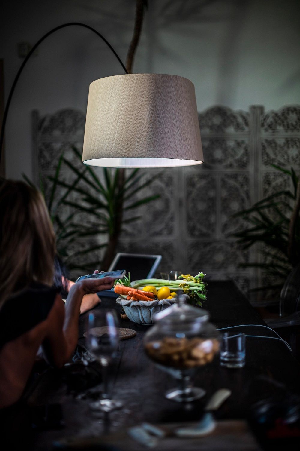 Twiggy Elle Wood LED Floor lamp Foscarini 
