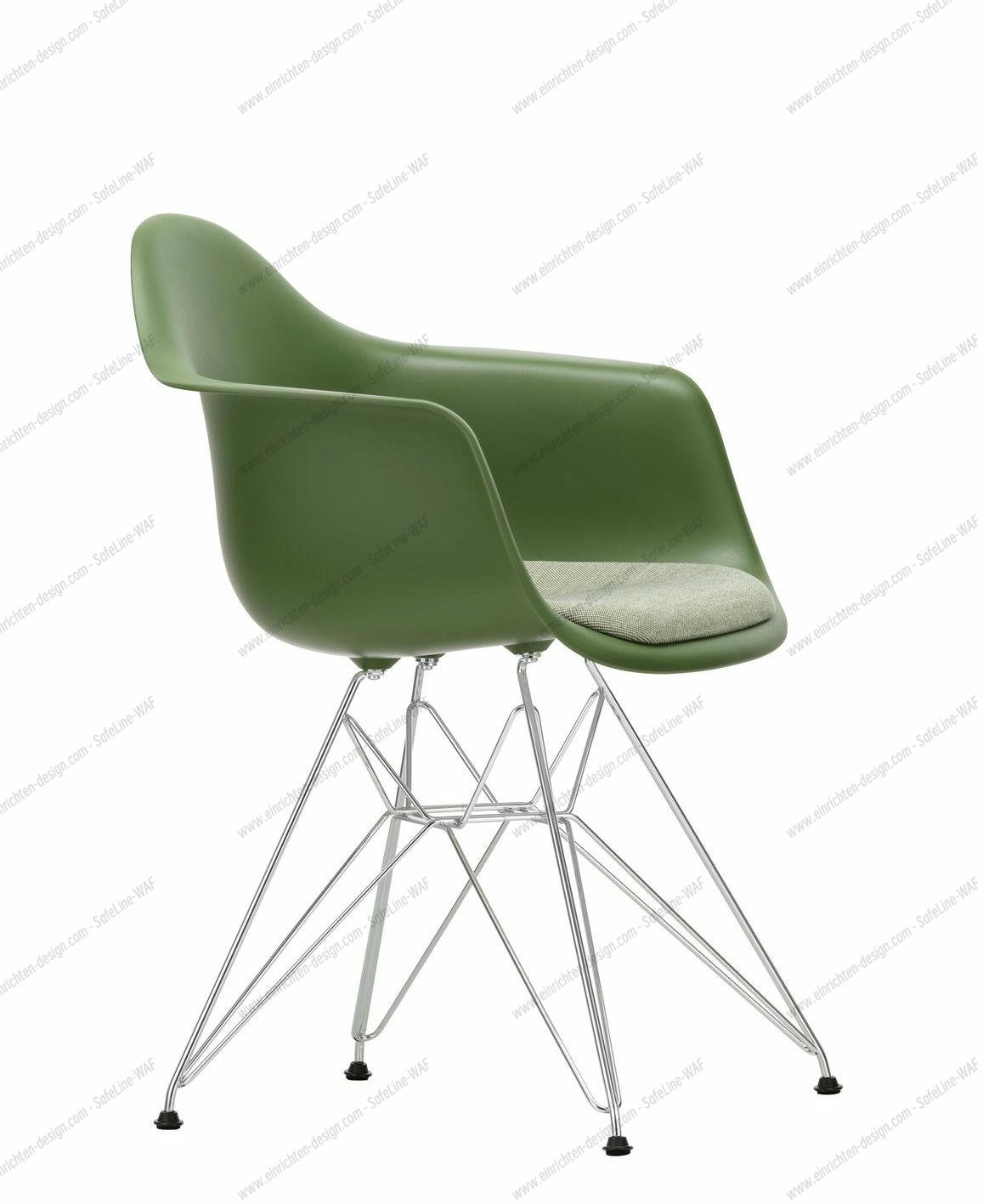 Eames Plastic Arm Chair DAR Chair with seat cushion Vitra