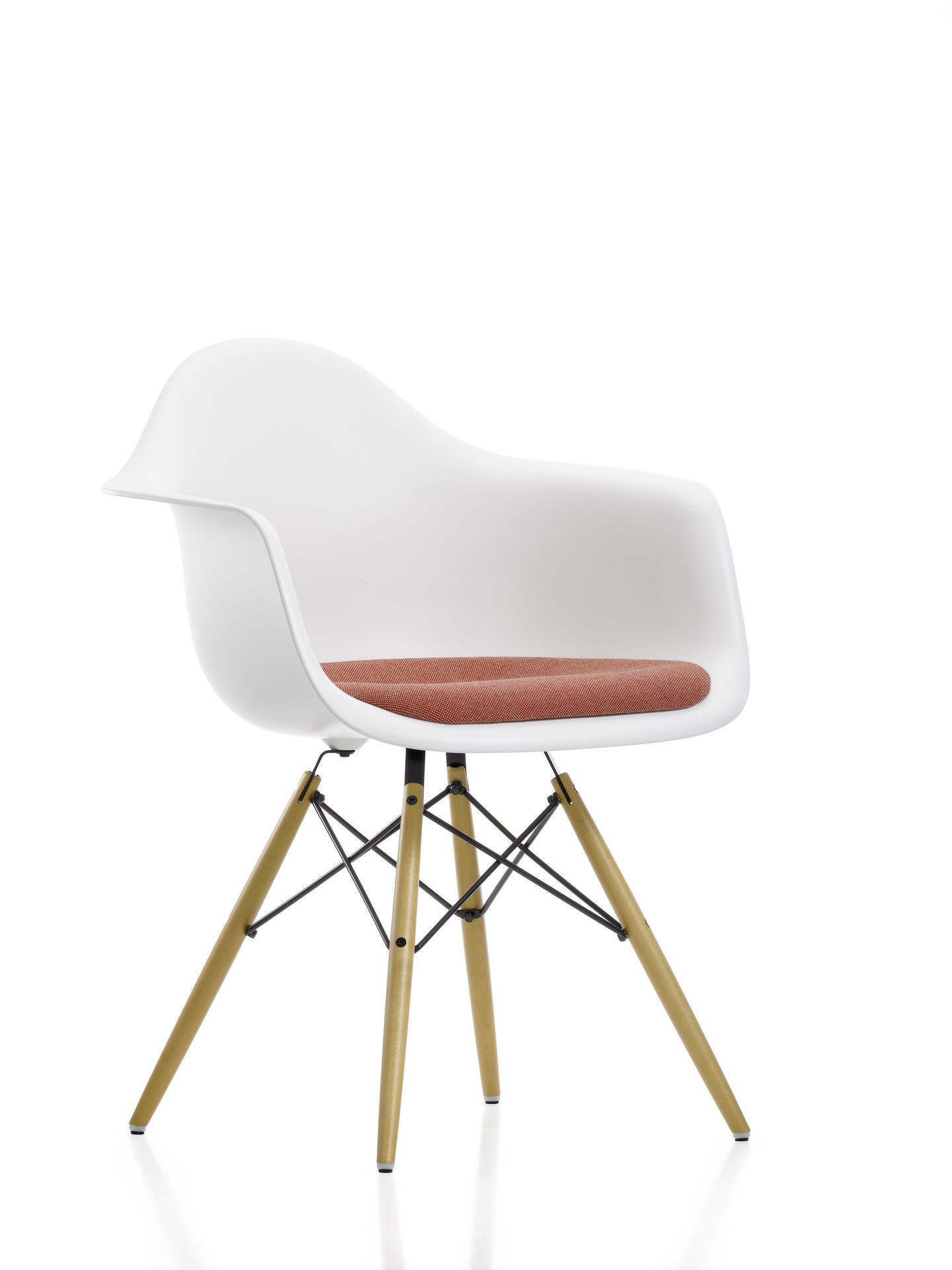 Eames Plastic Arm Chair DAW Chair with seat cushion Vitra