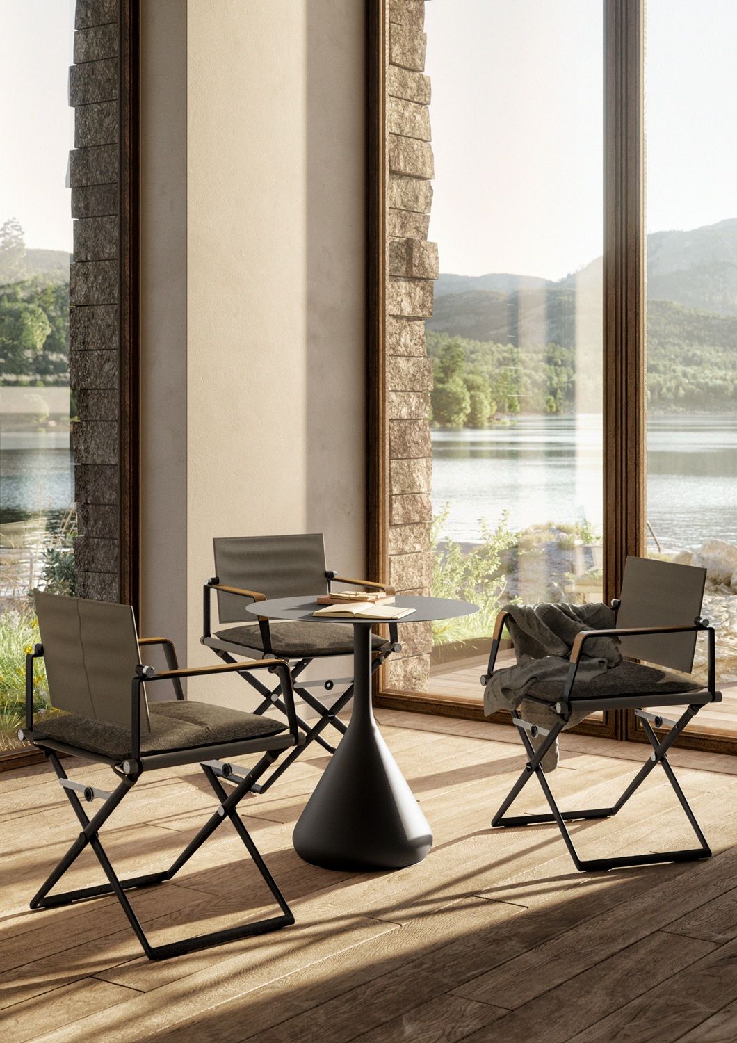 SEAX Outdoor Chair with wood finish Dedon