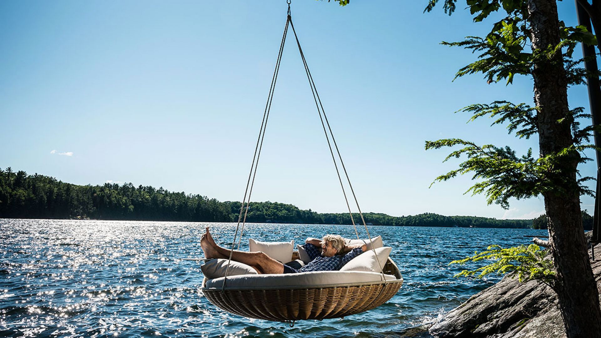 Swingrest Hanging Lounger with Seat cushion Dedon