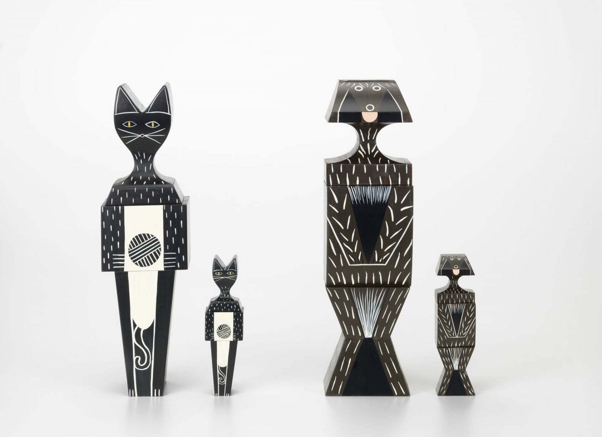 Wooden Dolls Cat / Dog Wooden Figure Vitra