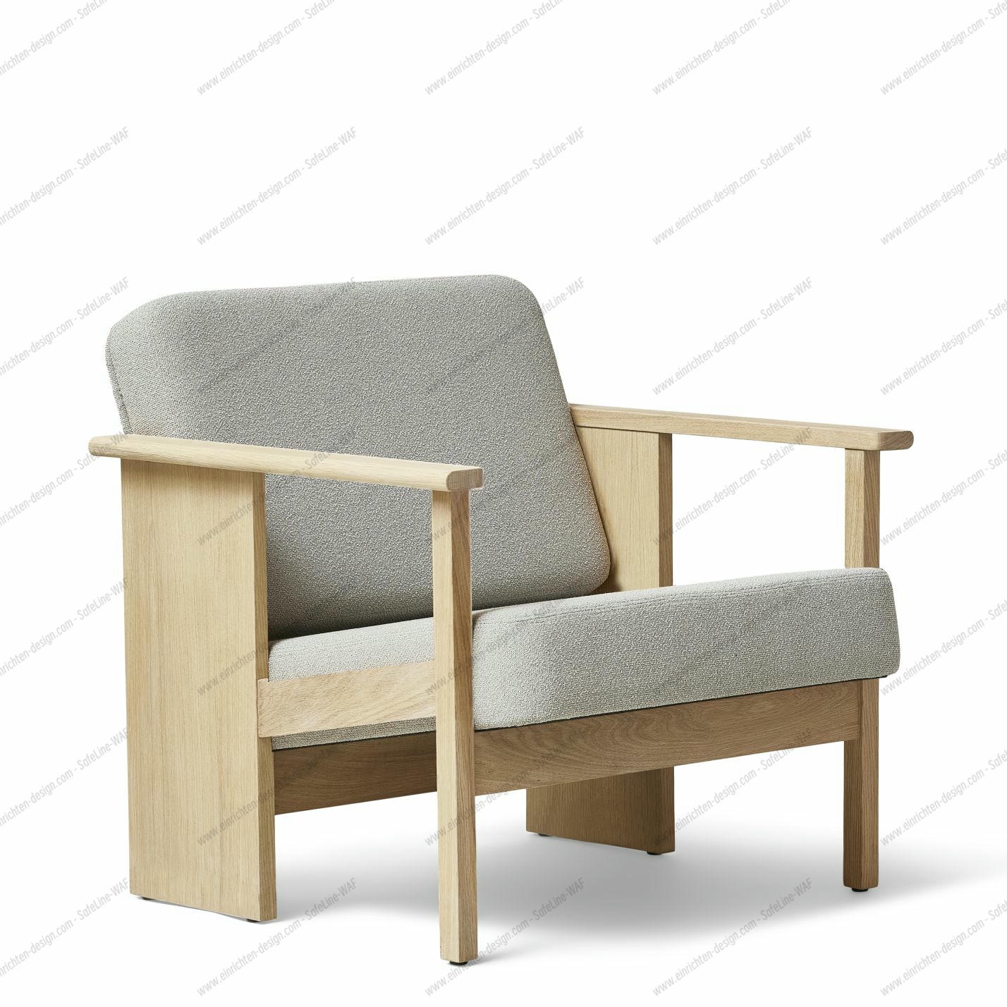 Block Lounge Chair Armchair Cover Gabriel Form & Refine White Oak