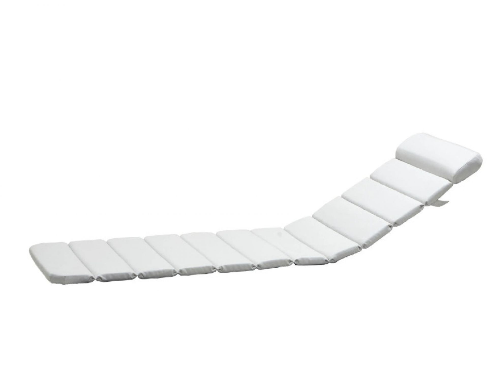 Weißes Breeze Kissen für Cane-Line Sonnenliege, Outdoor Liegenauflage mit Kopfkissen für komfortables Entspannen.