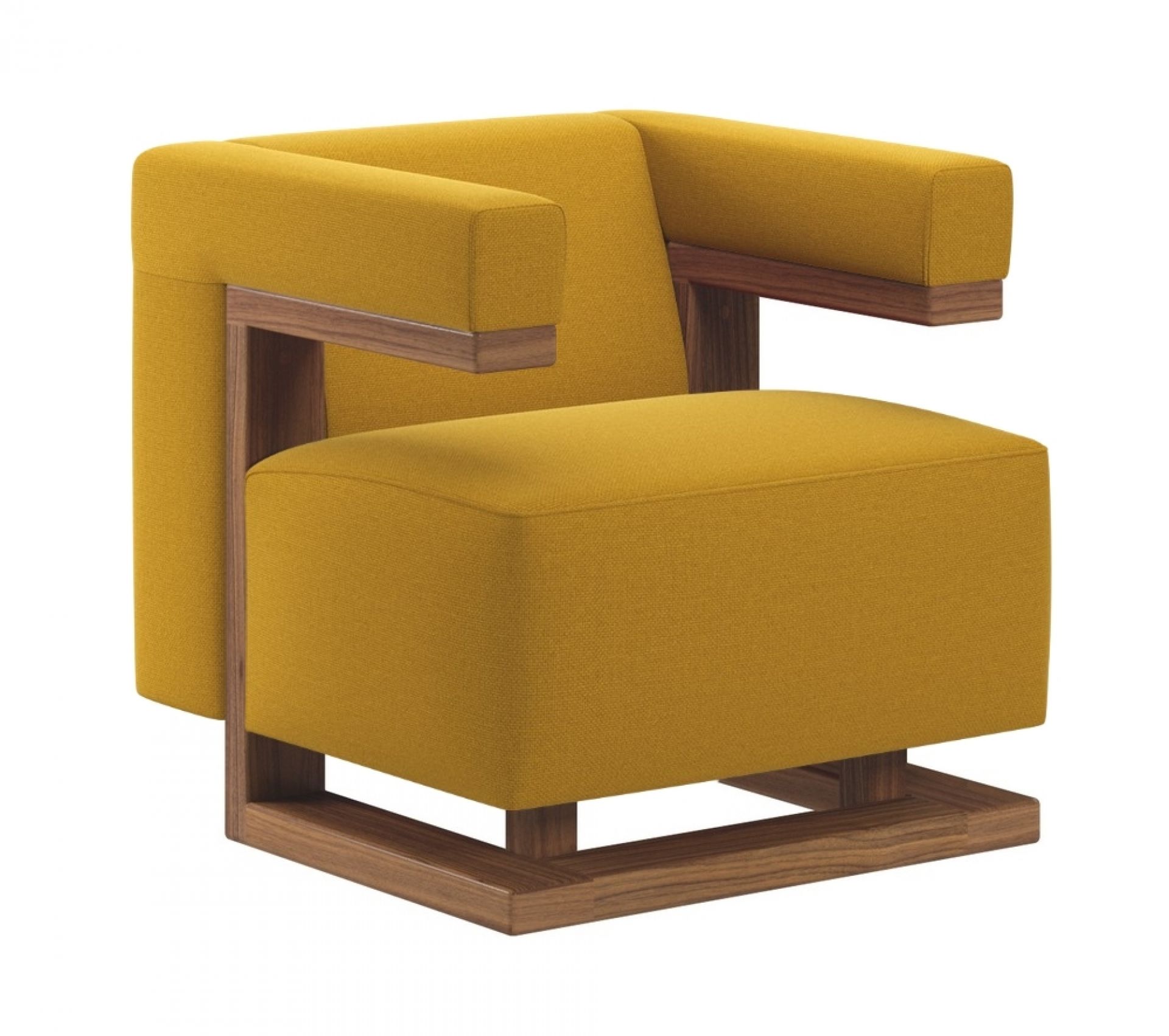 Gropius F51 Armchair Bauhaus Reedition Tecta Hallingdal 130 Grey / solid oak frame