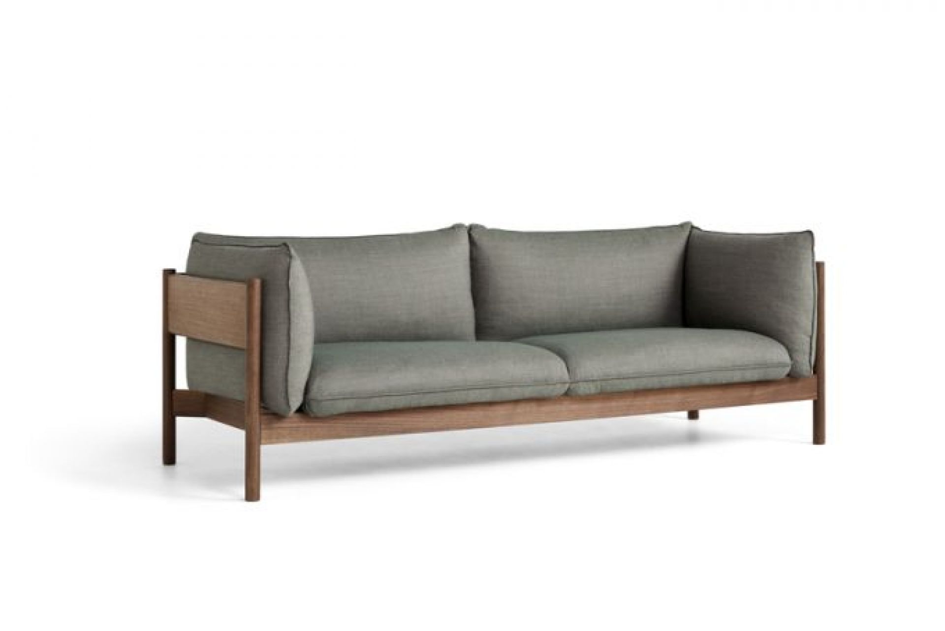 Arbour Eco 3-seater sofa Atlas 931 / walnut oiled waxed Hay