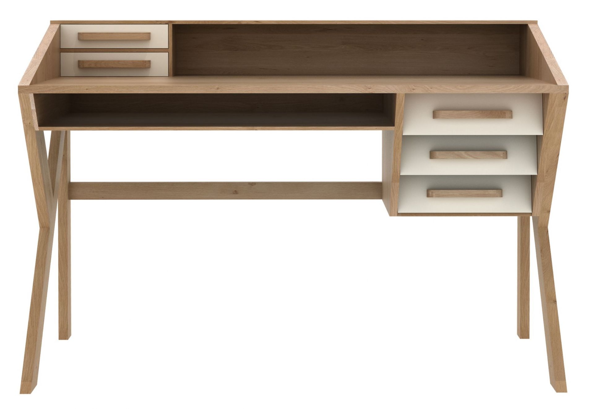 Origami Desk Oak Ethnicraft Cream