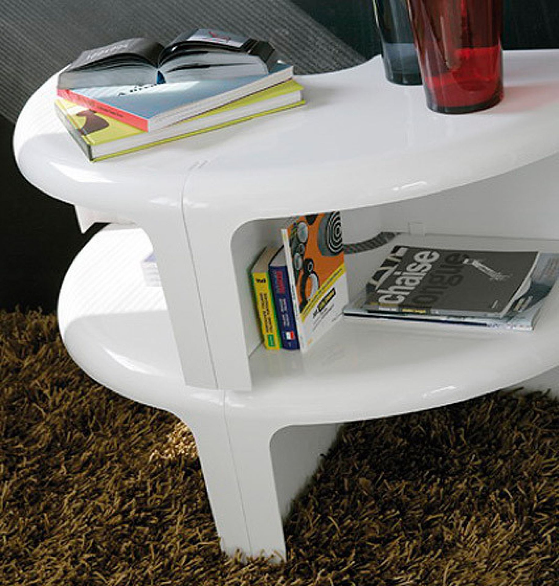 4/4 Coffee table/modular bookcase WHITE B-Line SINGLE PIECES