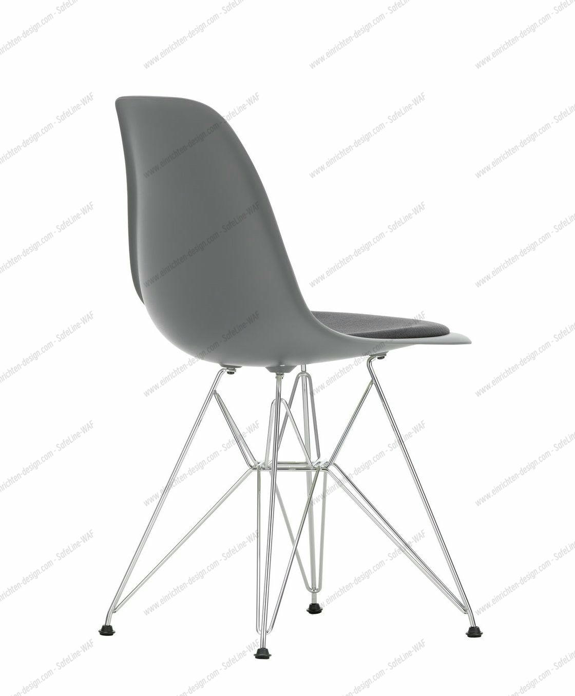 Eames Plastic Side Chair DSR Chair with seat cushion Vitra