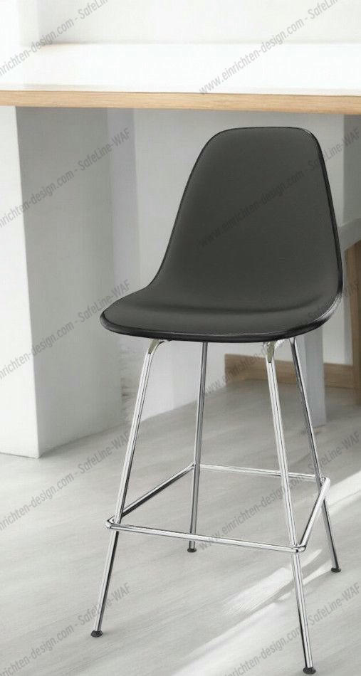Eames Plastic Bar Stool Bar Stool Medium Fully upholstered Vitra 