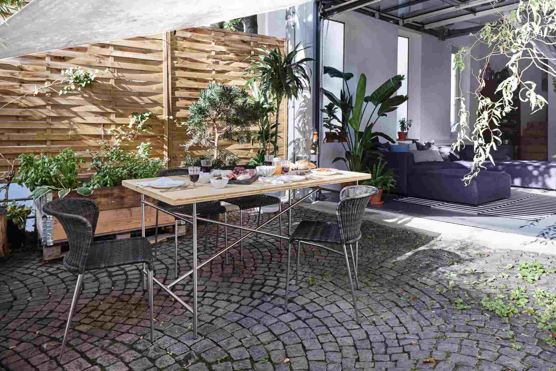 Eiermann 2 dining table indoor / outdoor complete Richard Lampert  