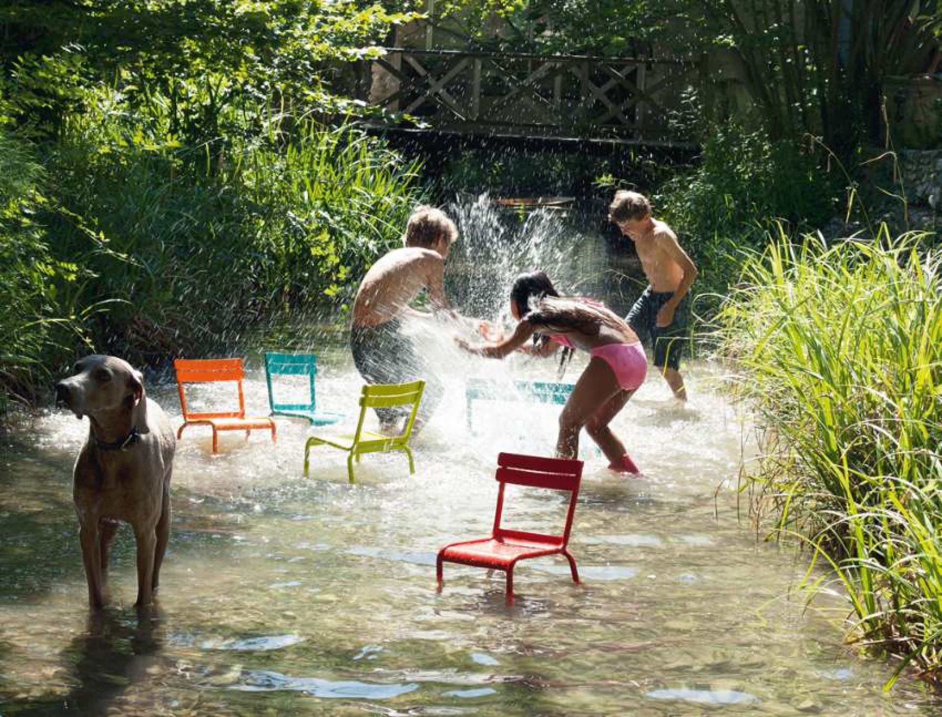 Luxembourg child outdoor bench Fermob