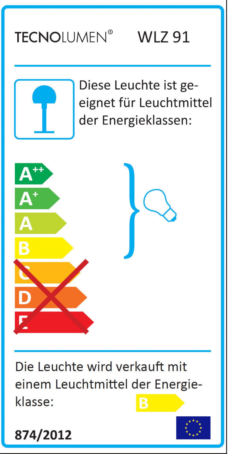 WLZ 91 Wall lamp Ariane Tecnolumen